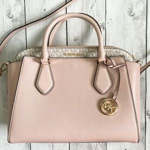 Michael Kors Powder Blush Daria Large Leather Satchel